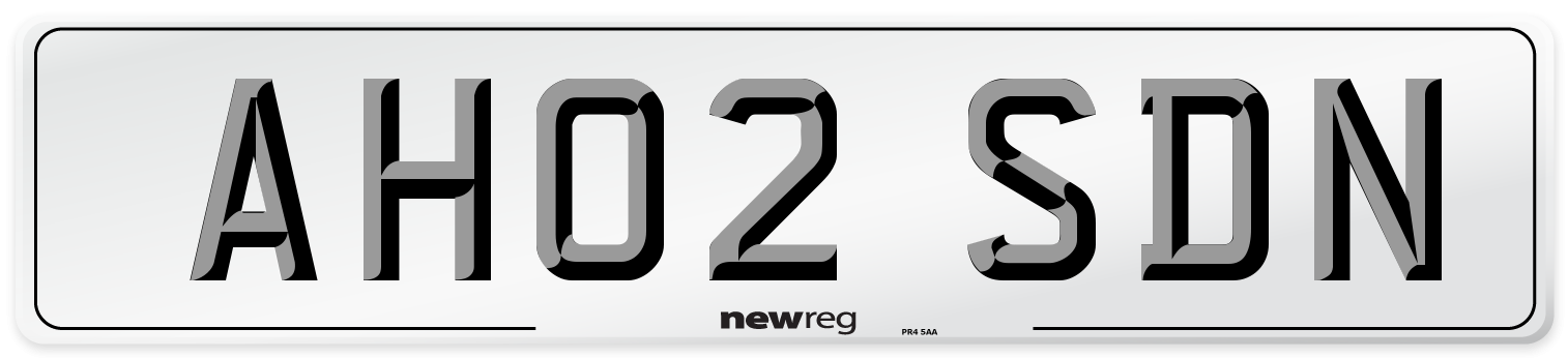 AH02 SDN Number Plate from New Reg